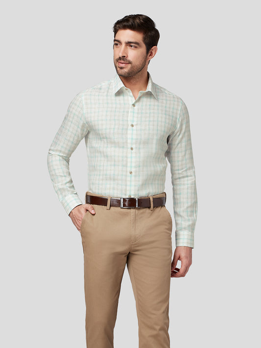 Penchant Checks Linen Shirt