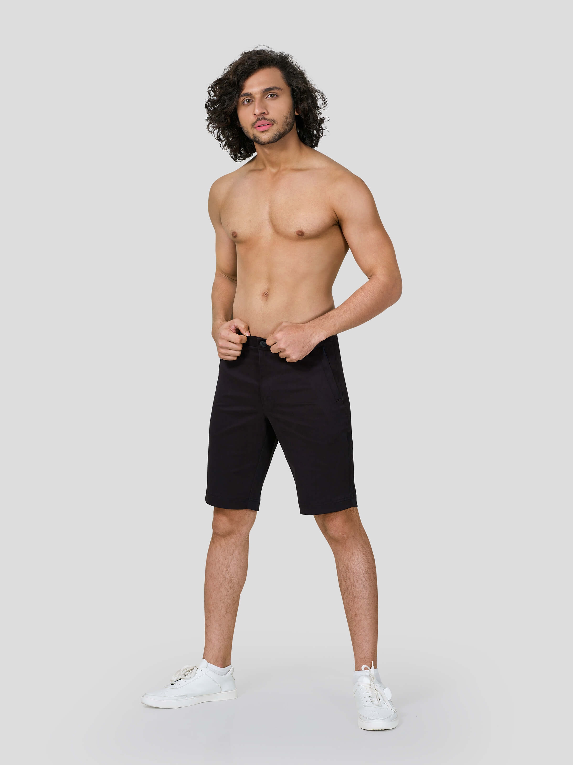 Wayfarer Shorts with Diagonal Zip Pocket - Zest Mélange  Wayfarer Shorts with Diagonal Zip Pocket - Zest Mélange