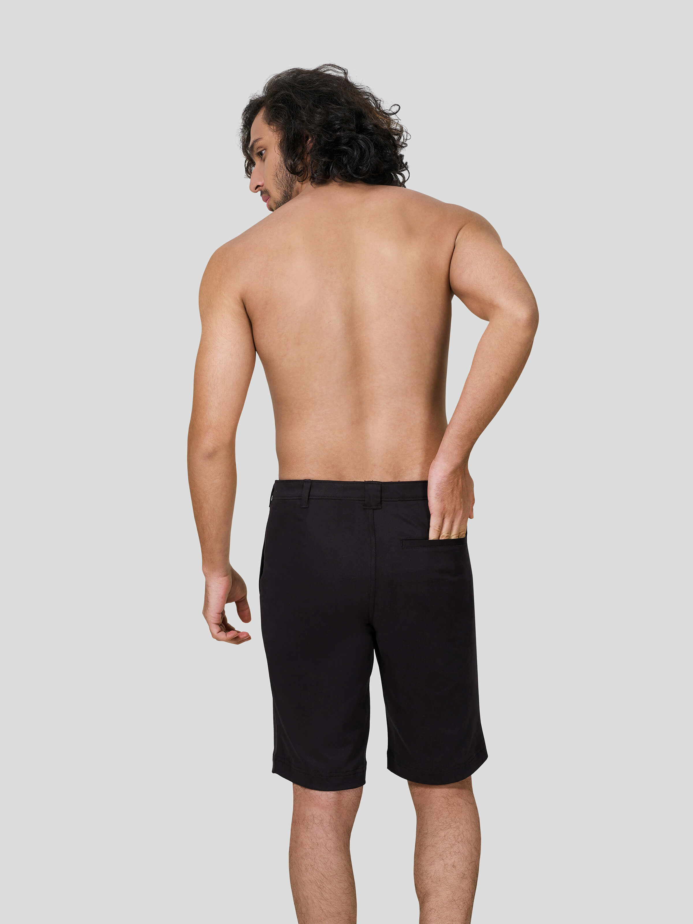 Wayfarer Shorts with Diagonal Zip Pocket - Zest Mélange  Wayfarer Shorts with Diagonal Zip Pocket - Zest Mélange