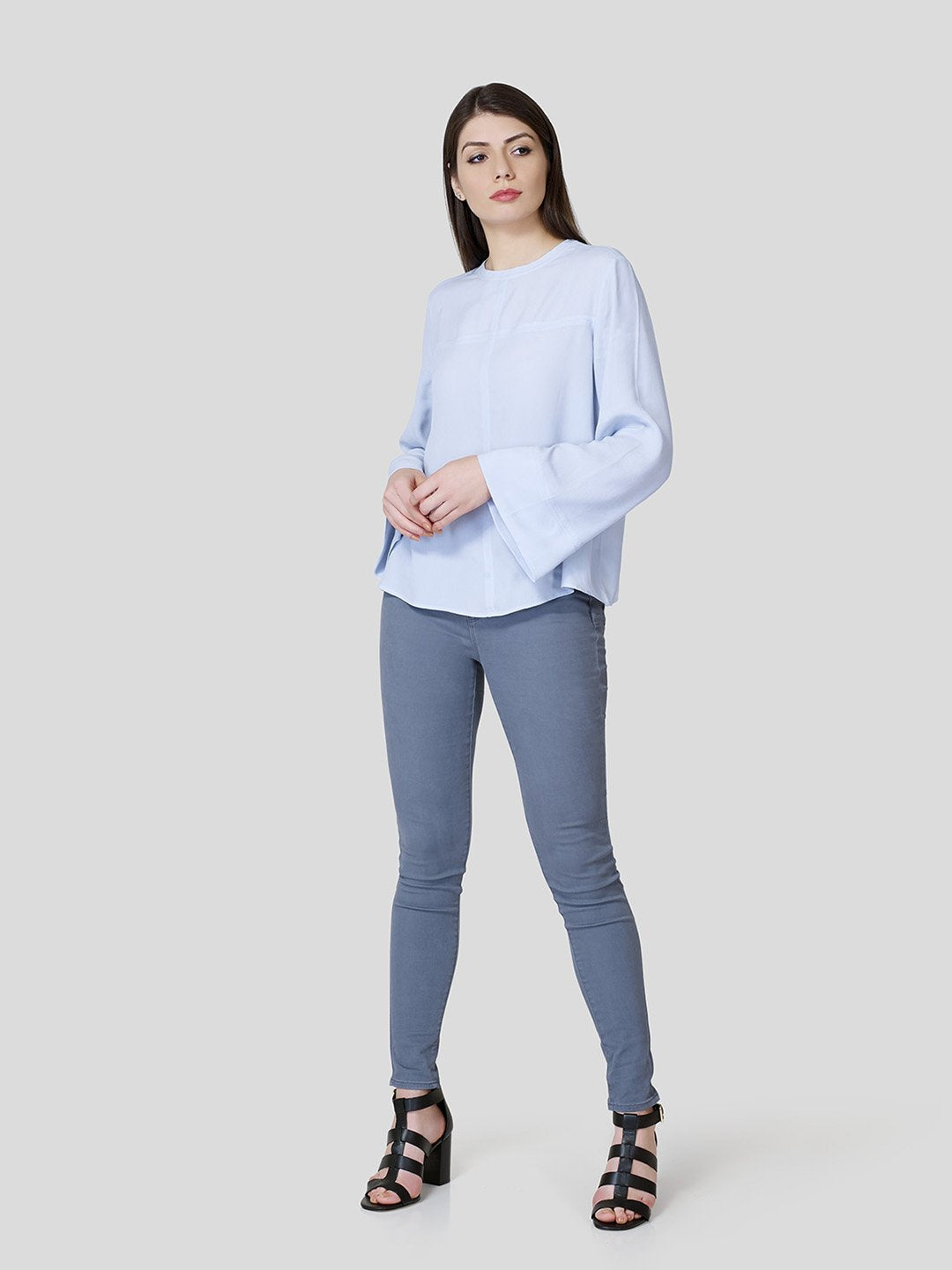 A-Line Paneled Top - Zest Mélange  A-Line Paneled Top - Zest Mélange