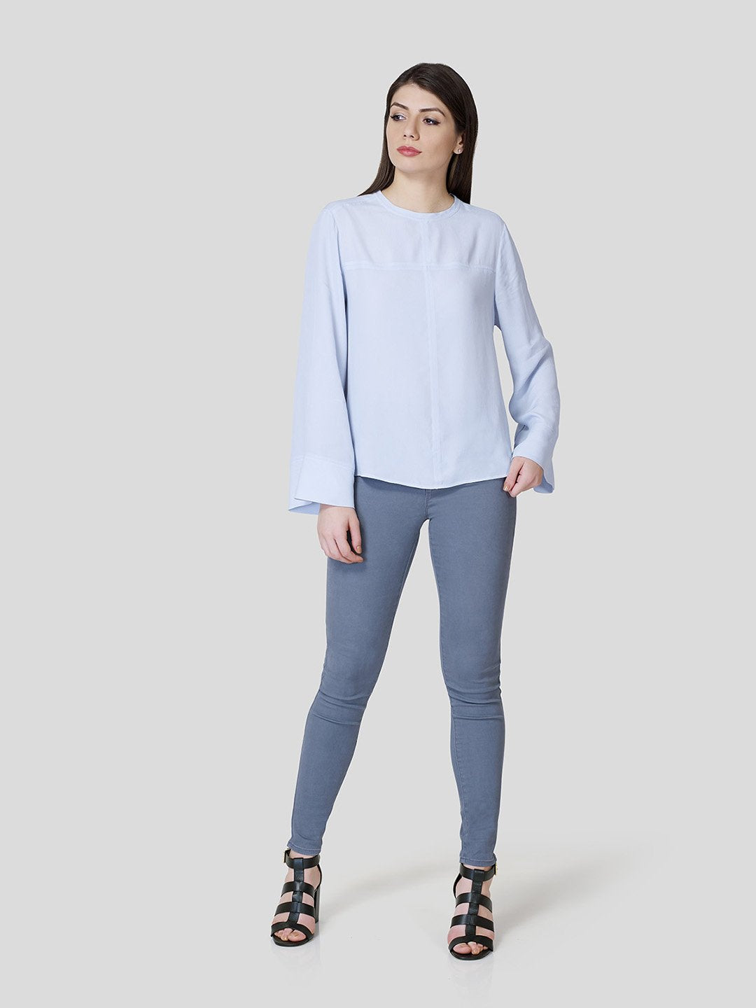 A-Line Paneled Top - Zest Mélange  A-Line Paneled Top - Zest Mélange