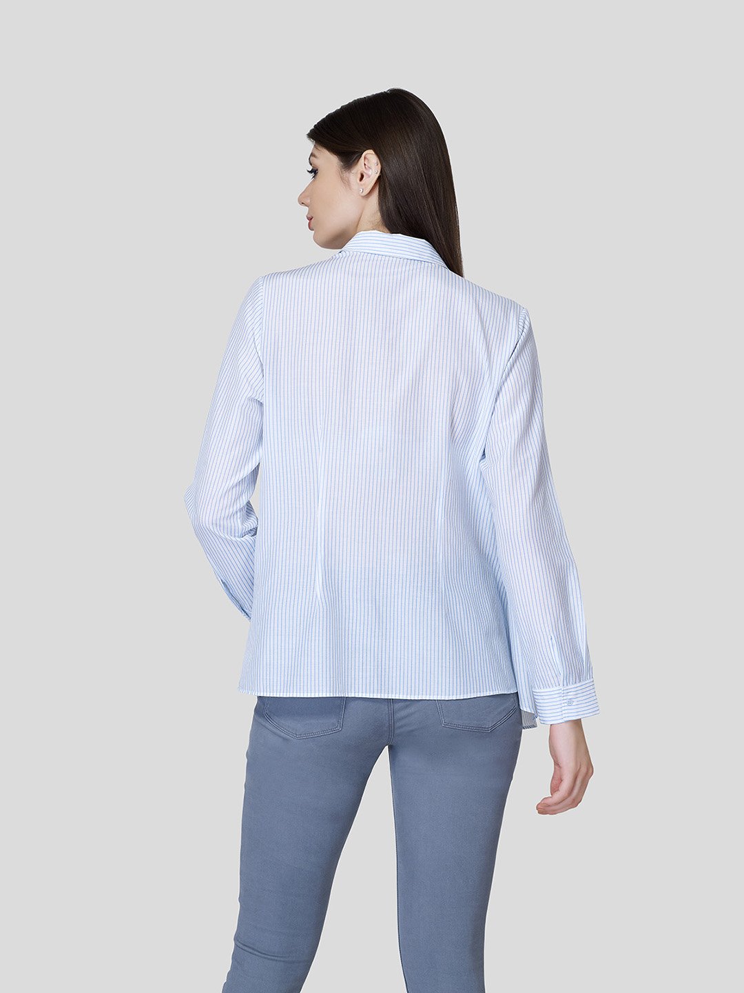 Draped Front Shirt - Zest Mélange  Draped Front Shirt - Zest Mélange