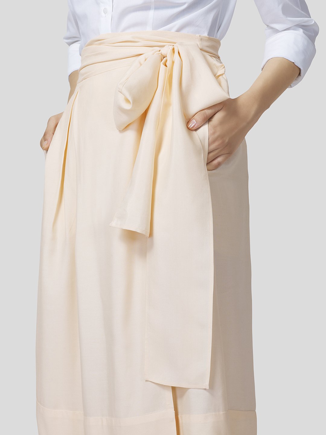 Box Pleated Warp-A-Round Skirt - Zest Mélange  Box Pleated Warp-A-Round Skirt - Zest Mélange