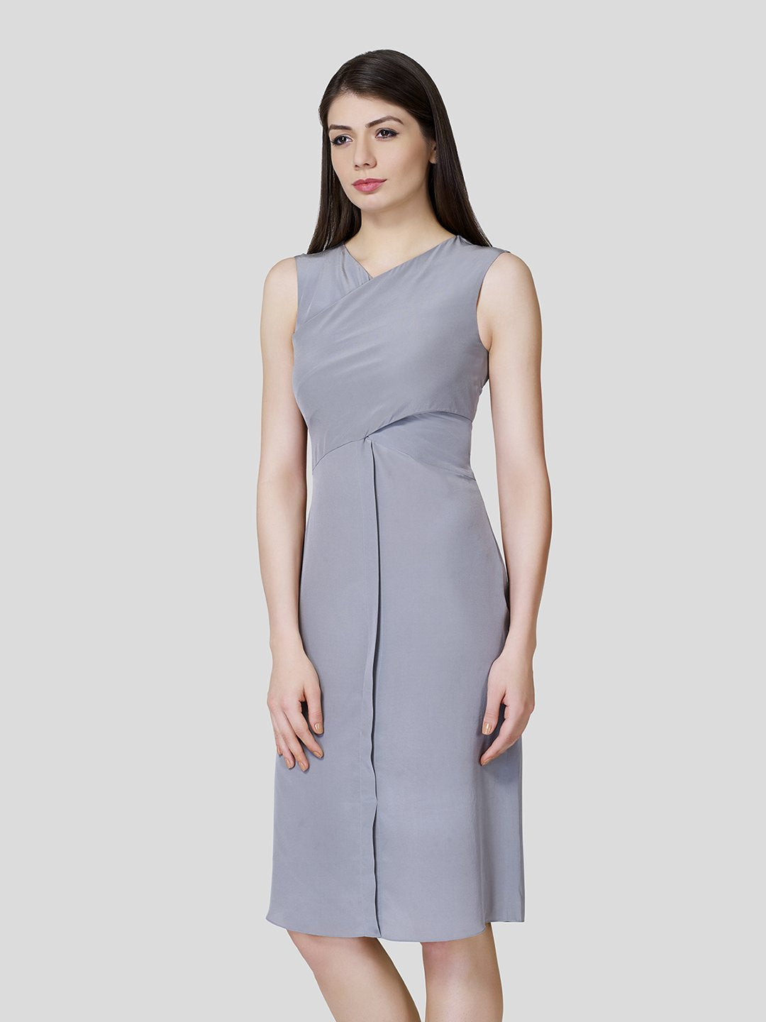 Overlapped Front Dress - Zest Mélange  Overlapped Front Dress - Zest Mélange