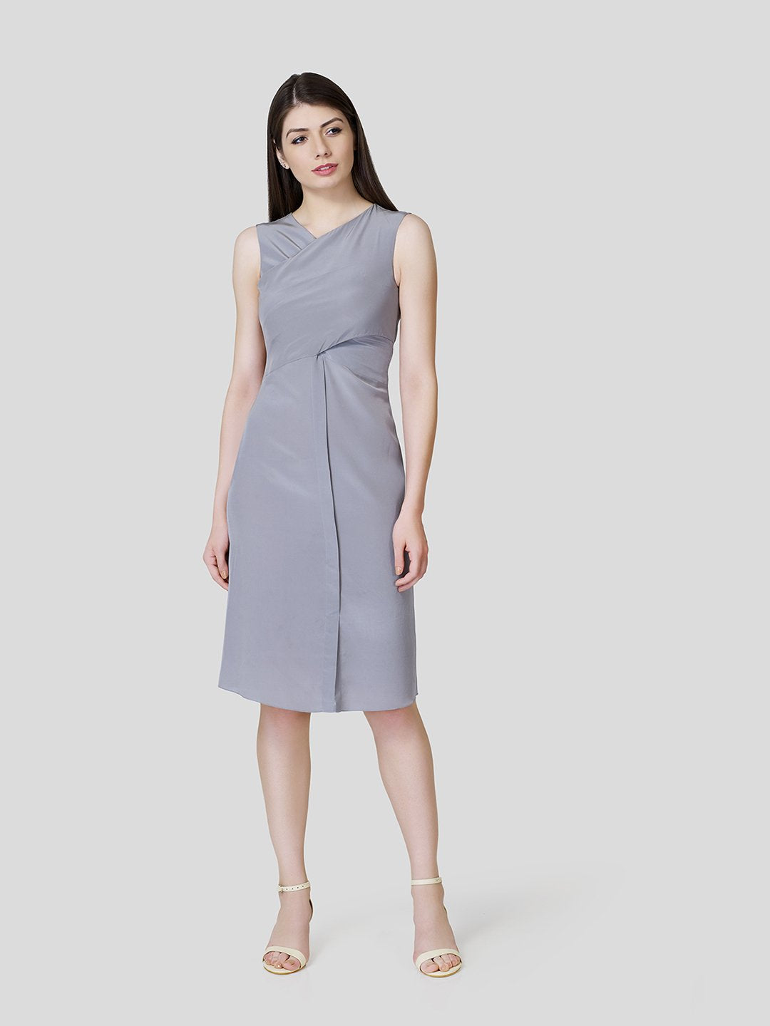 Overlapped Front Dress - Zest Mélange  Overlapped Front Dress - Zest Mélange