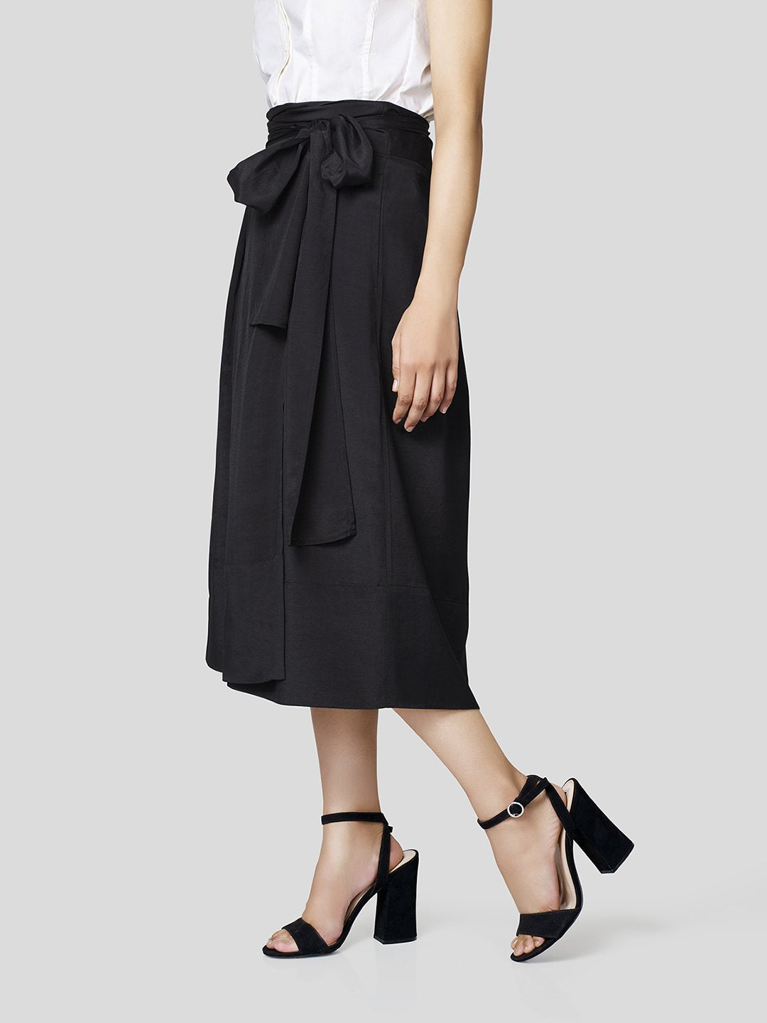 Box Pleated Warp-A-Round Skirt - Zest Mélange  Box Pleated Warp-A-Round Skirt - Zest Mélange