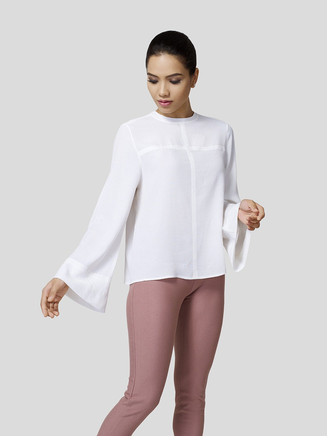 A-Line Paneled Top - Zest Mélange  A-Line Paneled Top - Zest Mélange