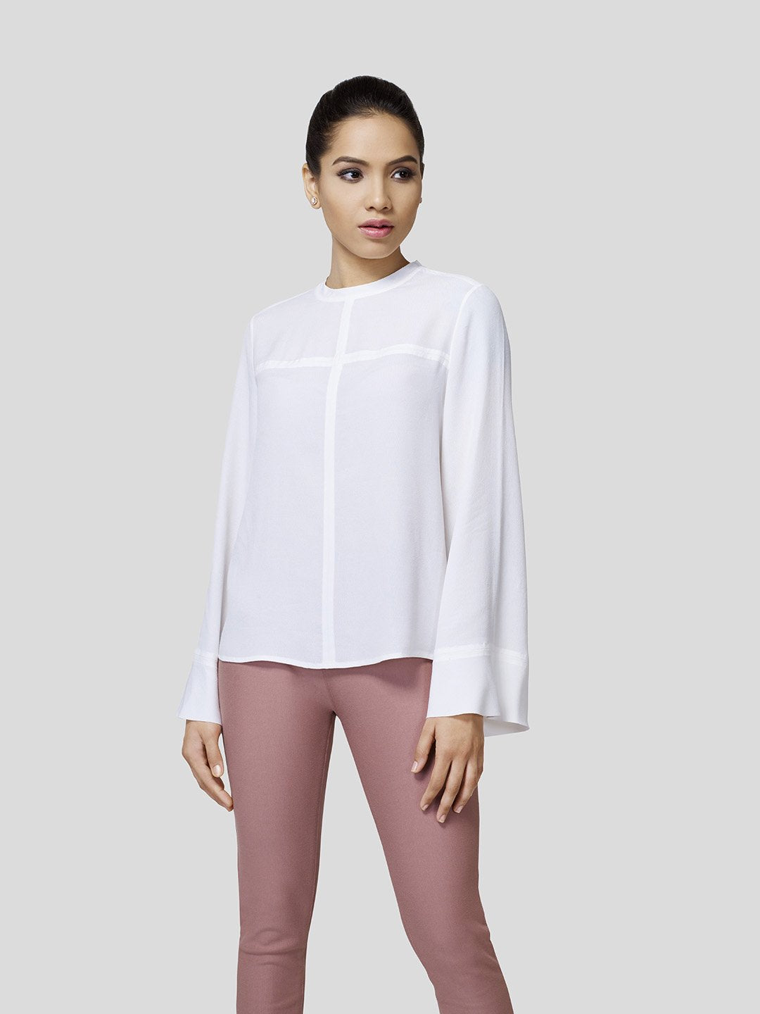 A-Line Paneled Top - Zest Mélange  A-Line Paneled Top - Zest Mélange