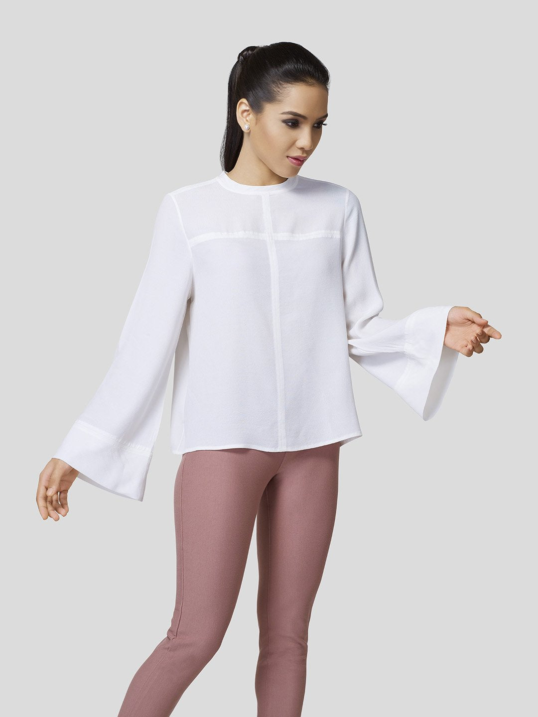 A-Line Paneled Top - Zest Mélange  A-Line Paneled Top - Zest Mélange