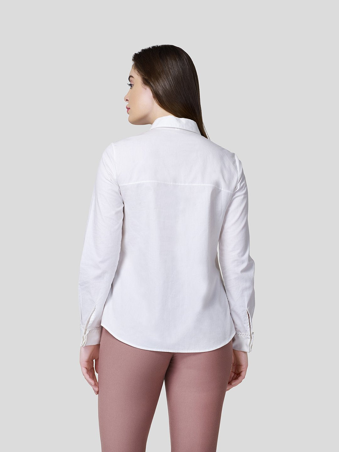 Stripe Piping Detail Shirt - Zest Mélange  Stripe Piping Detail Shirt - Zest Mélange