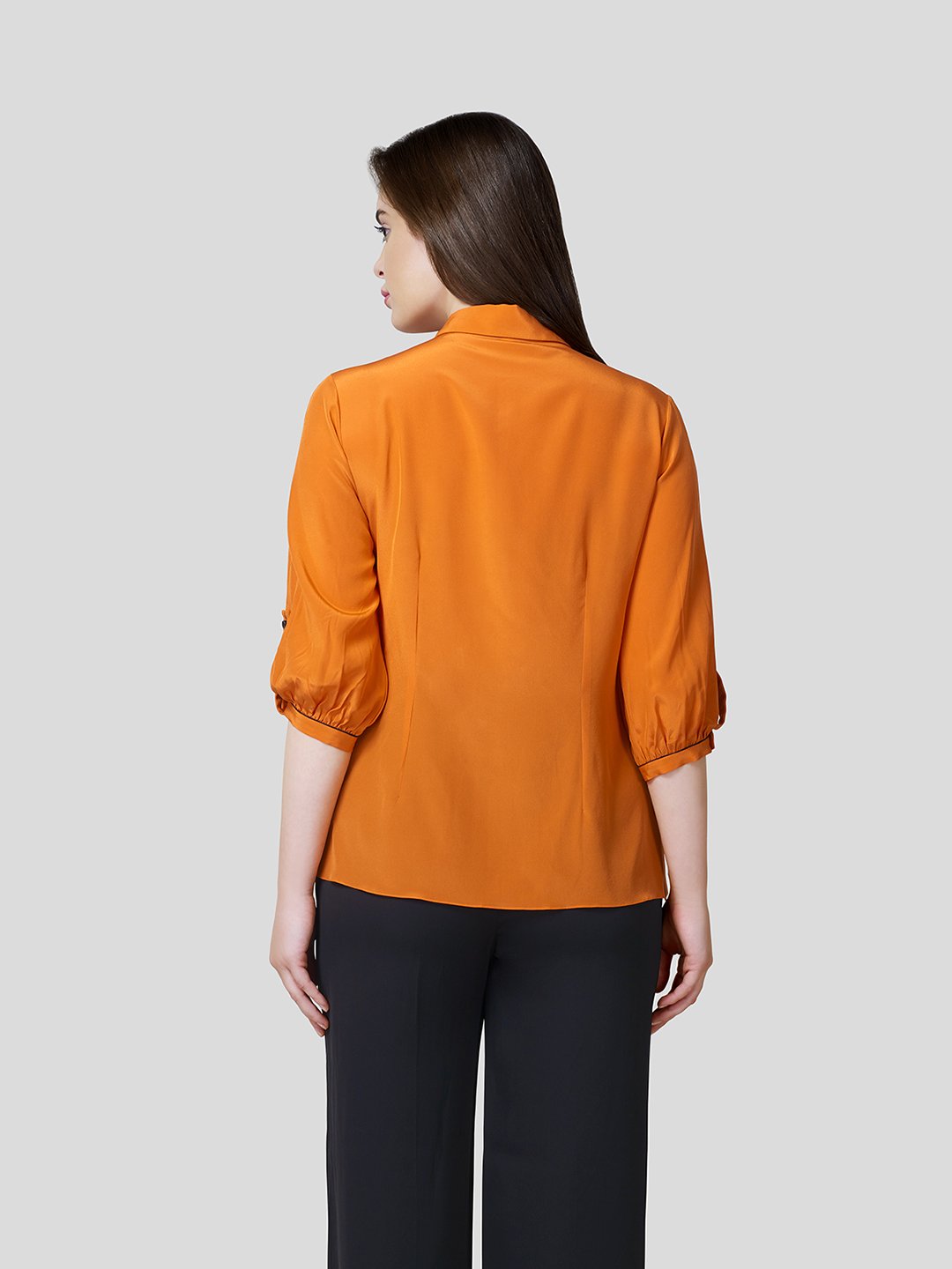 Balloon Sleeve Shirt - Zest Mélange  Balloon Sleeve Shirt - Zest Mélange