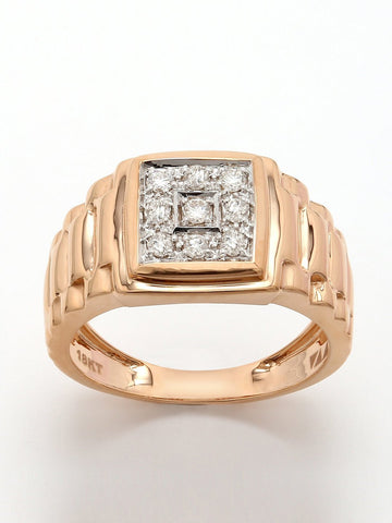 Real Diamond Mens Two Tone Ring - Zest Mélange  Real Diamond Mens Two Tone Ring - Zest Mélange