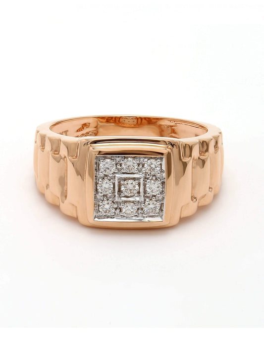 Real Diamond Mens Two Tone Ring - Zest Mélange