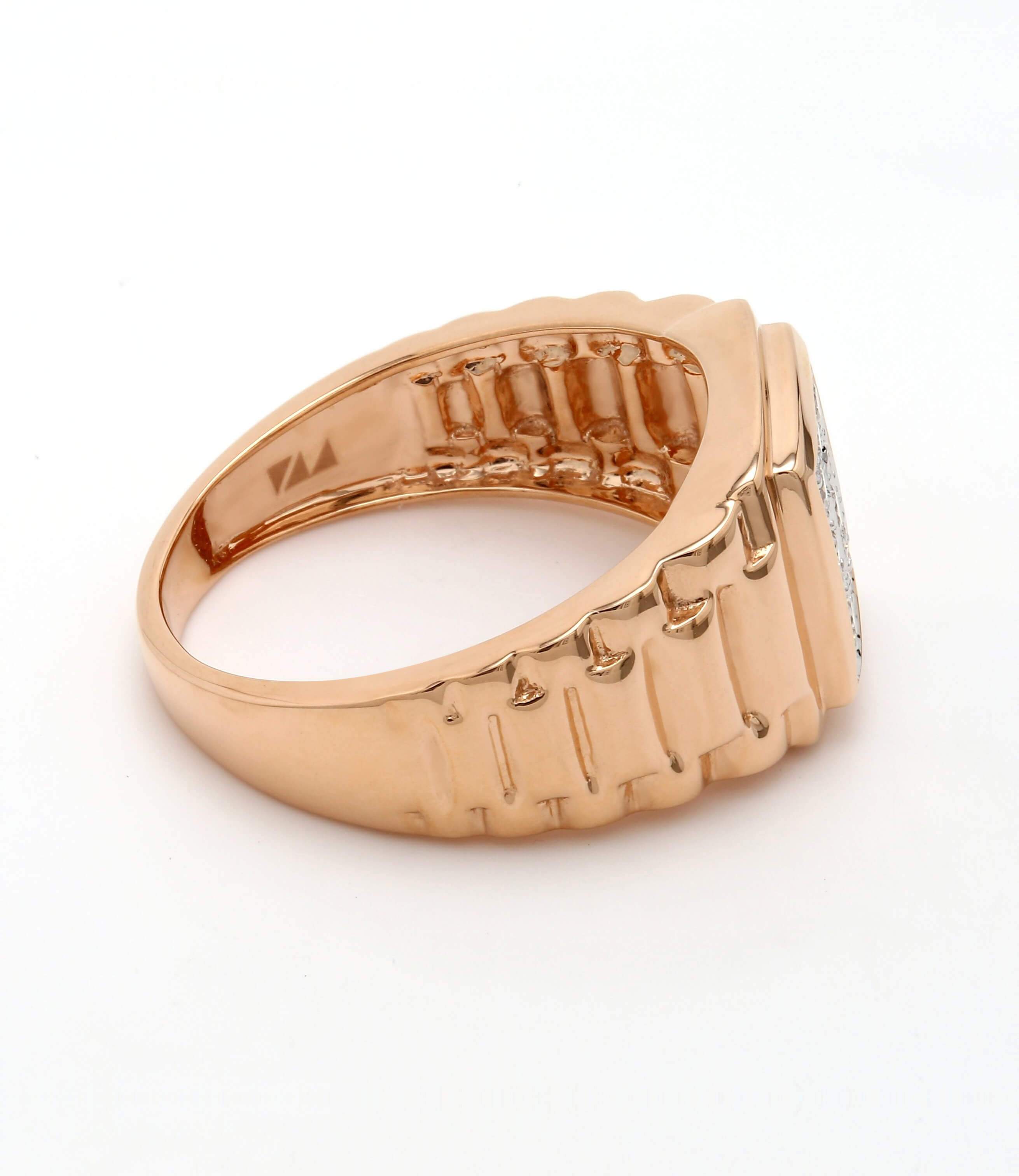 Real Diamond Mens Two Tone Ring - Zest Mélange  Real Diamond Mens Two Tone Ring - Zest Mélange