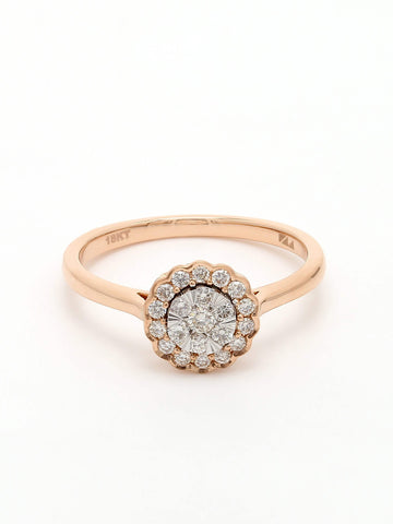 Real Diamond Illussion Cluster Ring - Zest Mélange  Real Diamond Illussion Cluster Ring - Zest Mélange