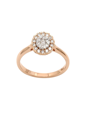 Real Diamond Illussion Cluster Ring - Zest Mélange  Real Diamond Illussion Cluster Ring - Zest Mélange