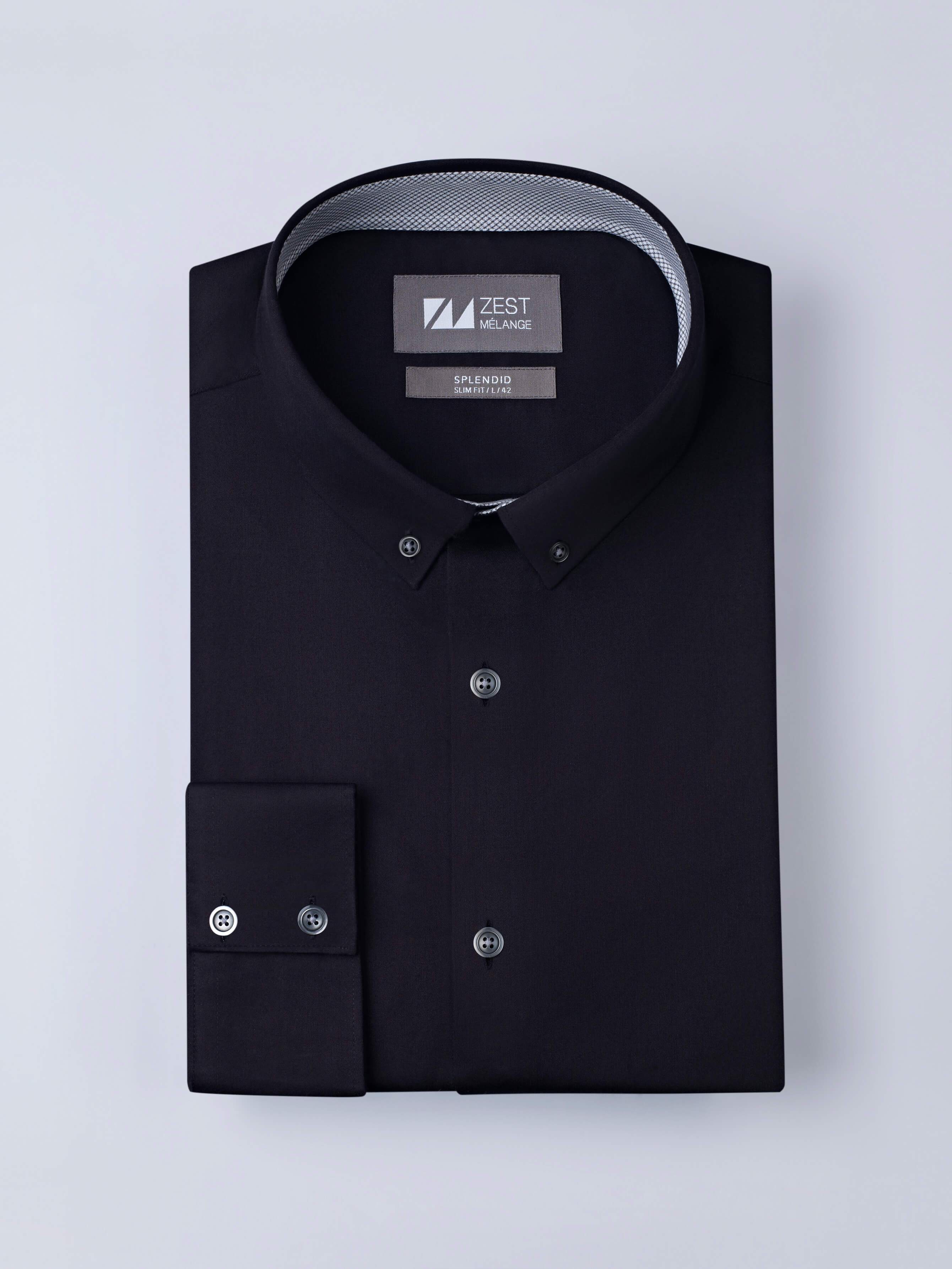 Classic Black Shirt - Zest Mélange Classic Black Shirt - Zest Mélange