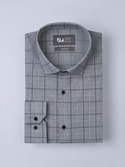 Grey Checks Shirt - Zest Mélange