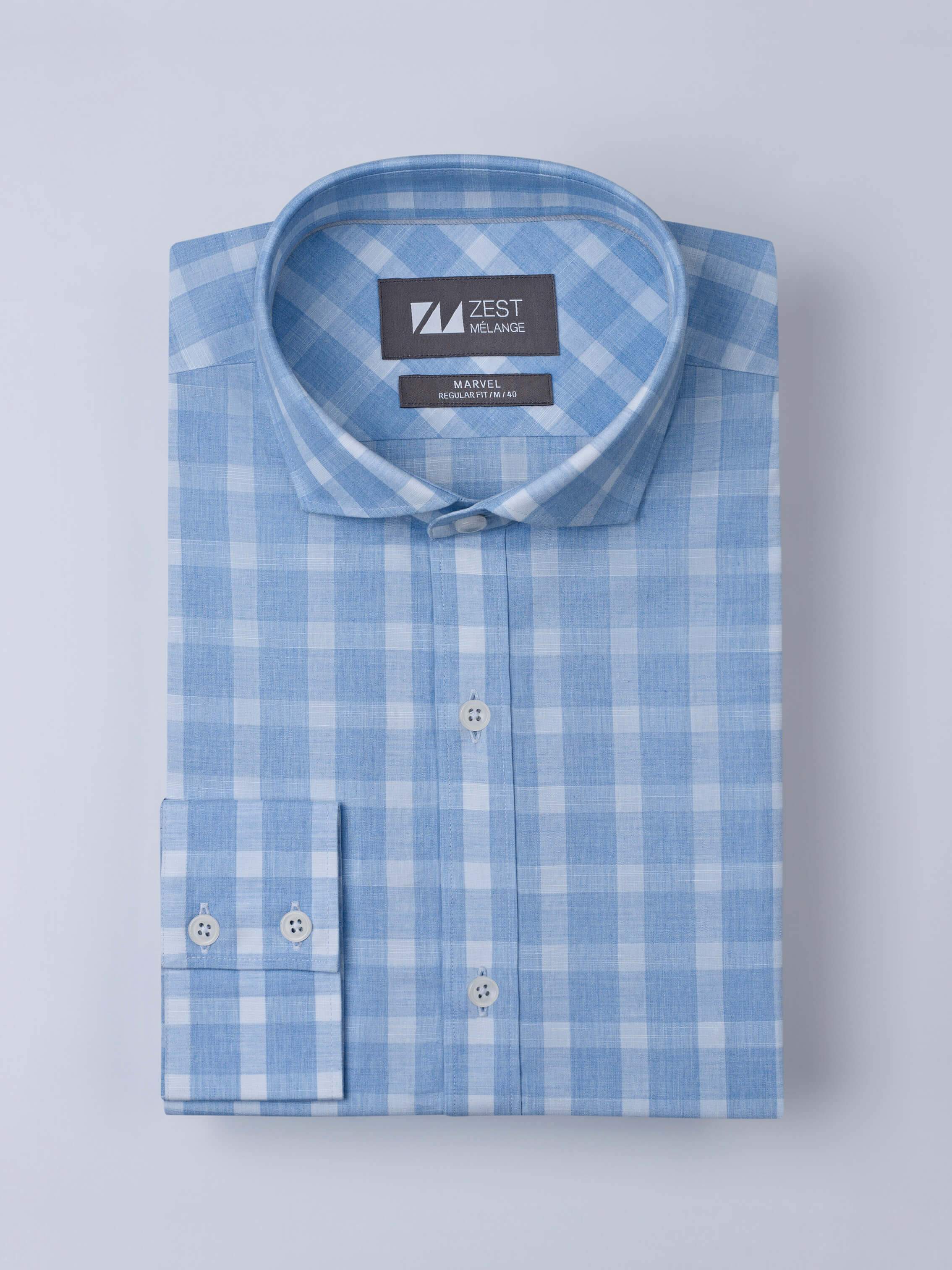 Checks Shirt - Zest Mélange Checks Shirt - Zest Mélange
