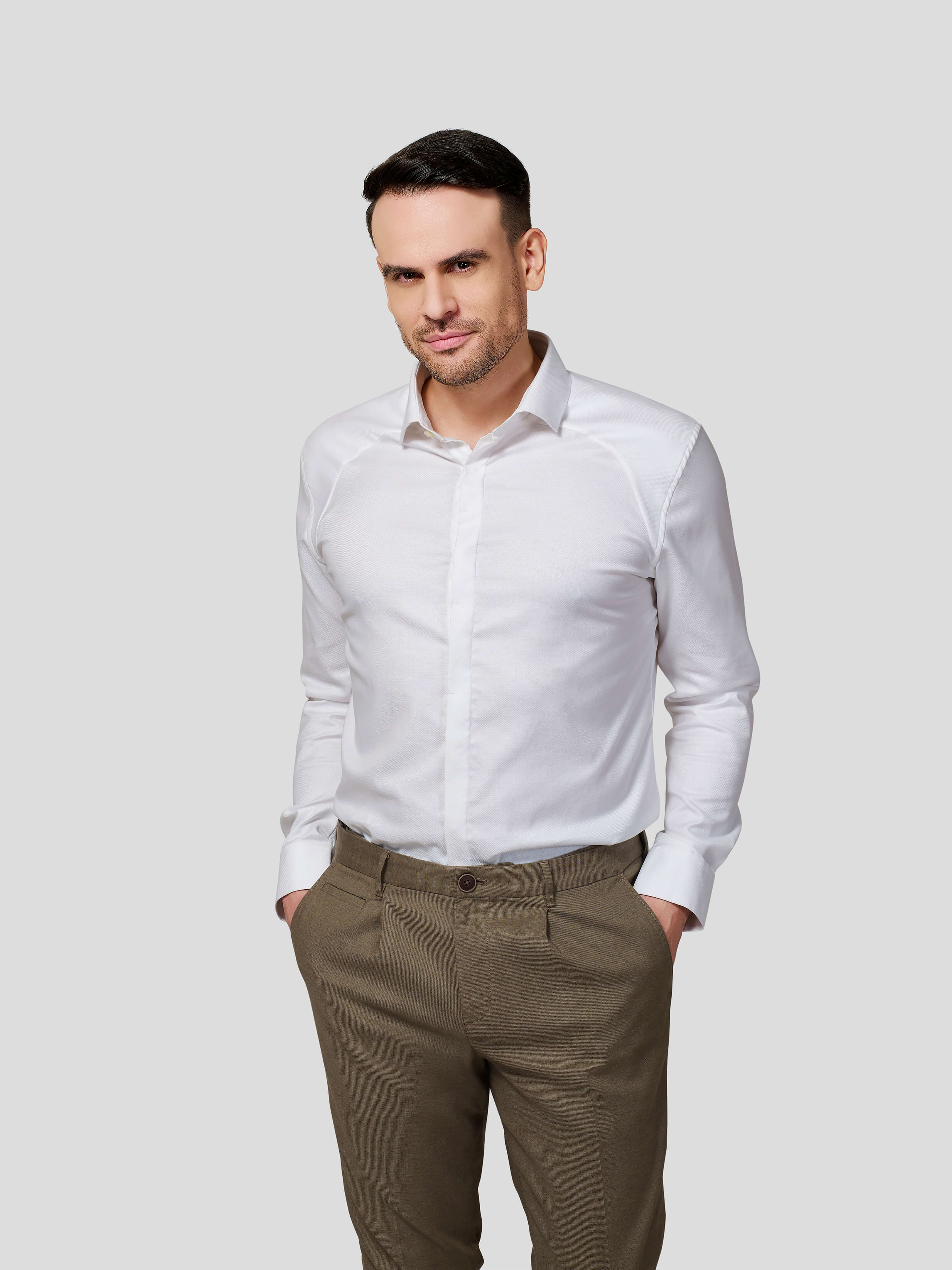 Raglan Shoulder Shirt - Zest Mélange Raglan Shoulder Shirt - Zest Mélange