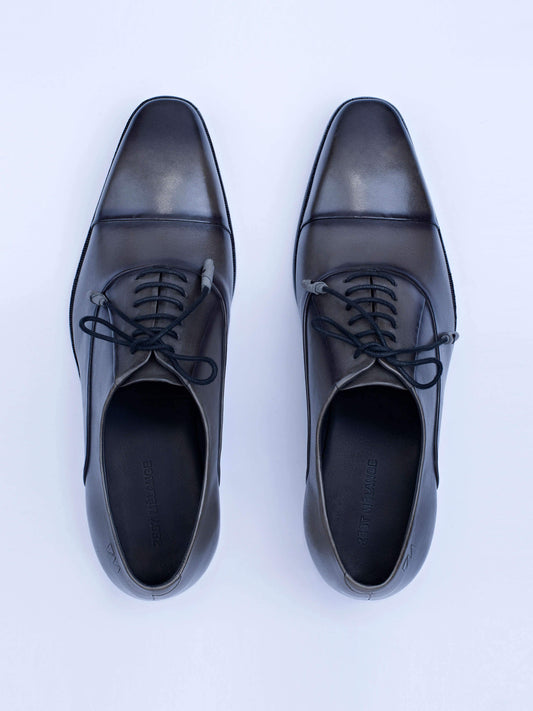 Oxford Lace Up Shoes With Precise Invisible Stitch Details - Zest Mélange