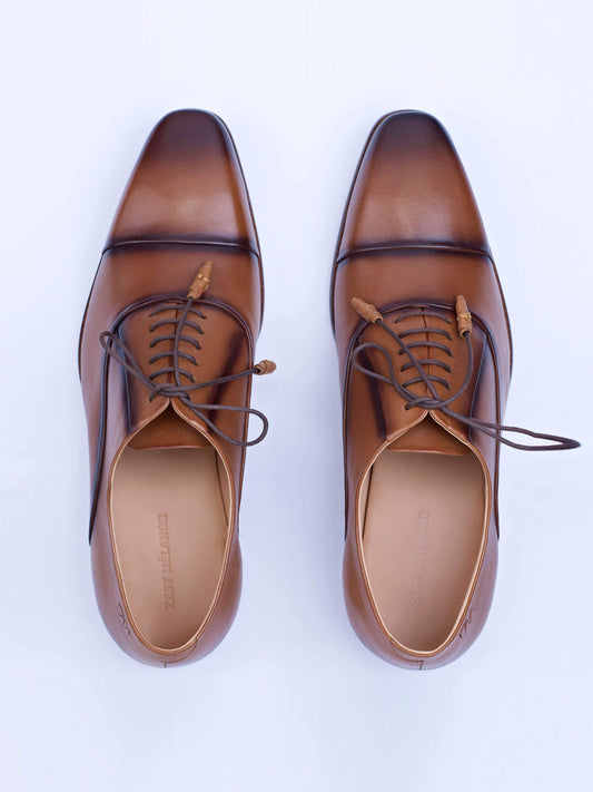 Oxford Lace Up With Precise Invisible Stitch Details - Zest Mélange