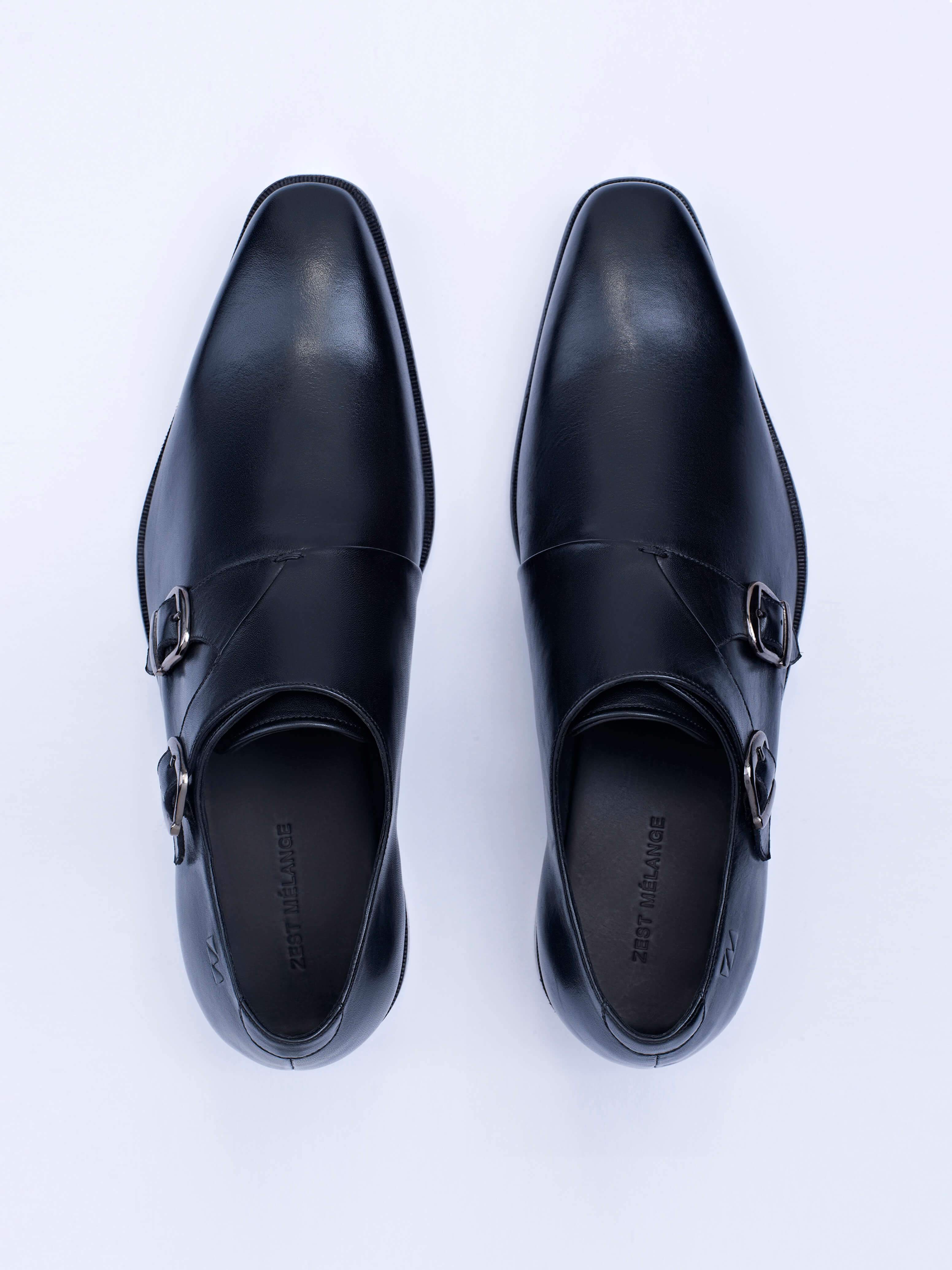 Classic Double Buckle Monk Shoes - Zest Mélange  Classic Double Buckle Monk Shoes - Zest Mélange