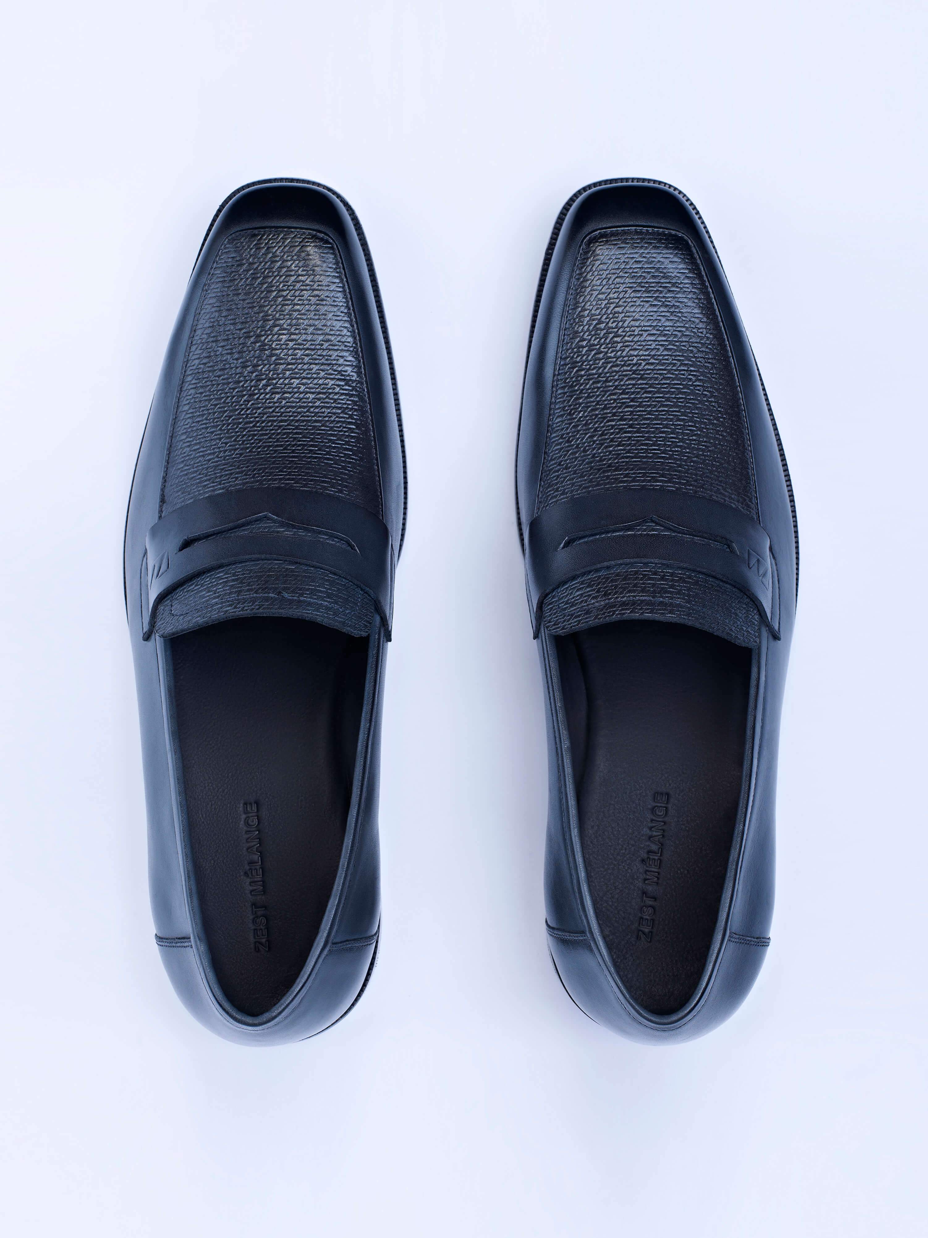 Classic Moccasins With Zm Embossed Detail - Zest Mélange  Classic Moccasins With Zm Embossed Detail - Zest Mélange