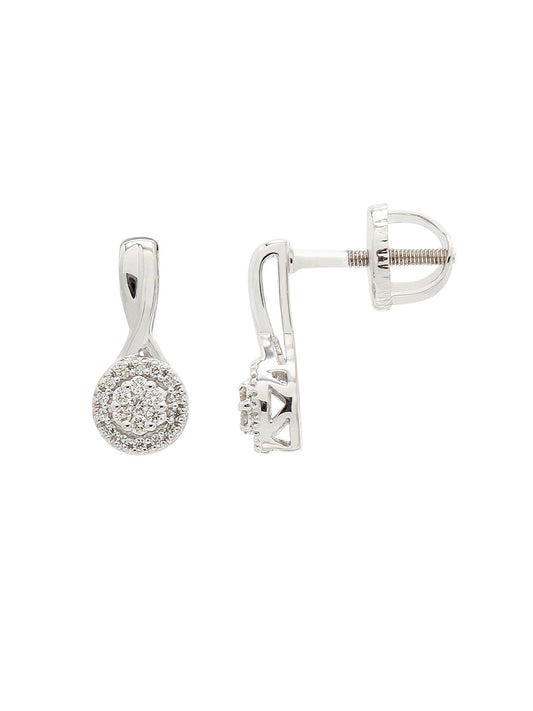 Real Diamond Illusion Cluster Stud Earring - Zest Mélange