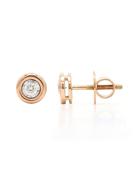 Real Diamond Illusion Solitaire Earring - Zest Mélange