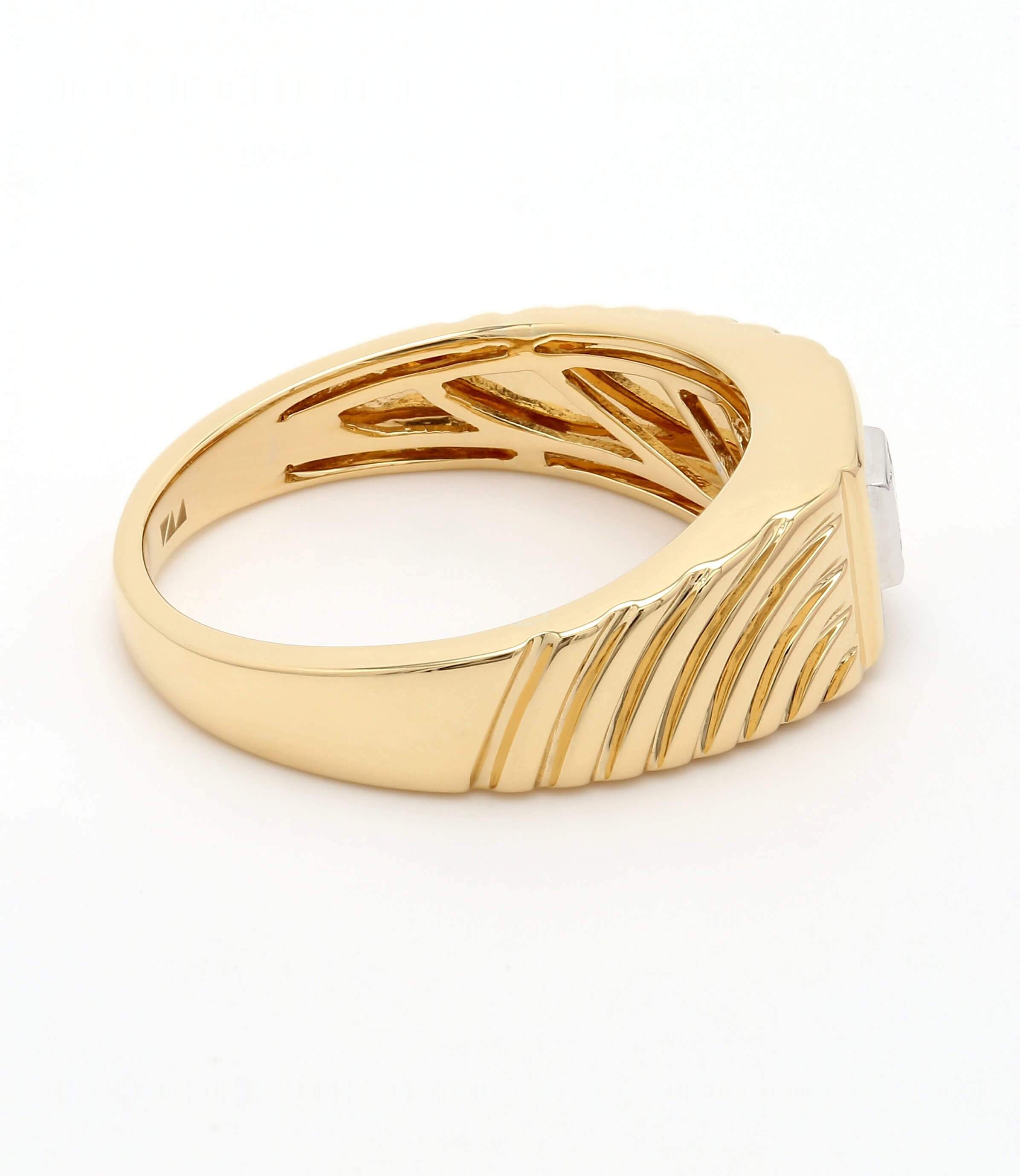 Real Diamond Mens Princess Diamond Ring - Zest Mélange  Real Diamond Mens Princess Diamond Ring - Zest Mélange