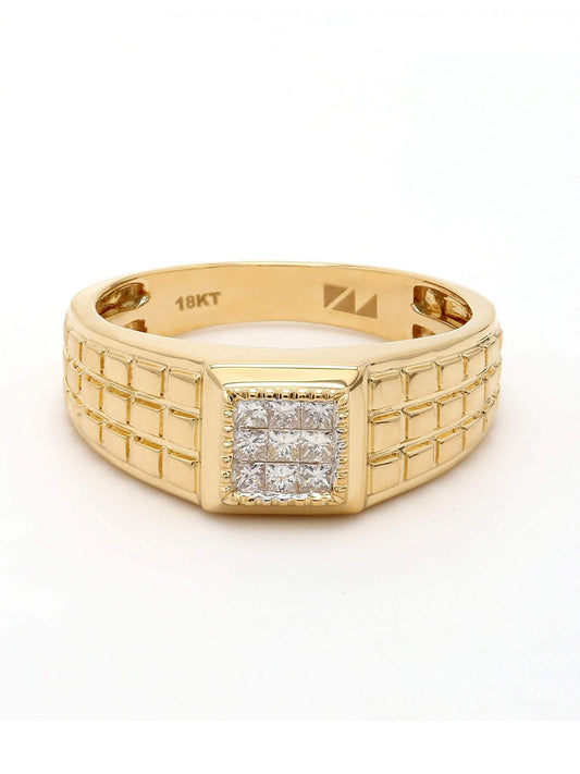 Real Diamond Mens Princess Diamond Ring - Zest Mélange