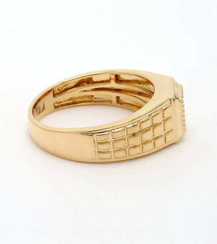 Real Diamond Mens Princess Diamond Ring - Zest Mélange  Real Diamond Mens Princess Diamond Ring - Zest Mélange