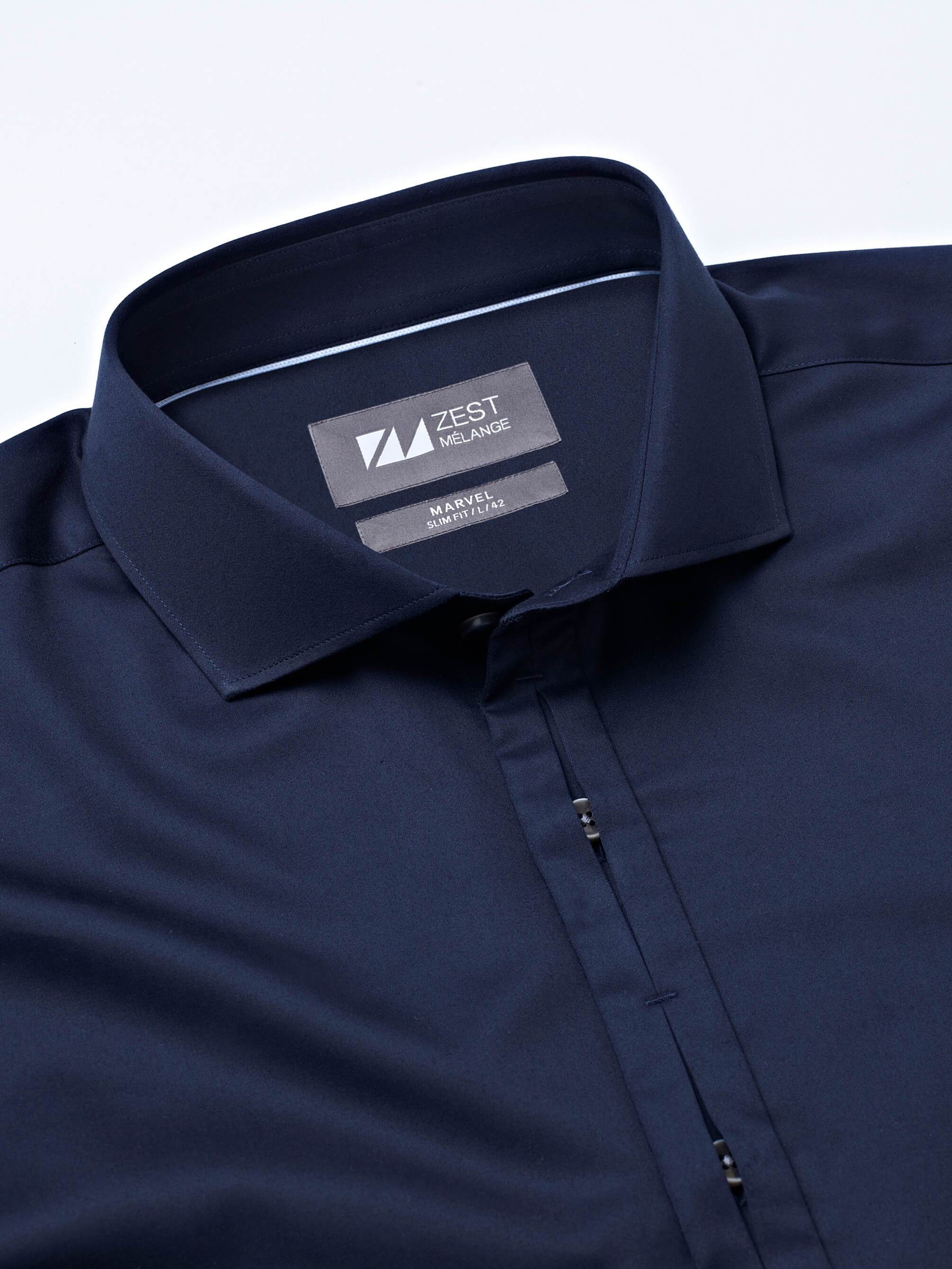 Pleated Placket Shirt - Zest Mélange Pleated Placket Shirt - Zest Mélange