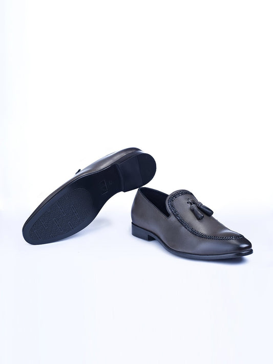 Classic Moccasin With Handmade Weaving Detail - Zest Mélange