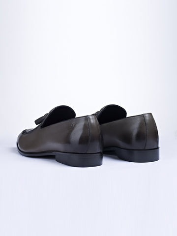 Classic Moccasin With Handmade Weaving Detail - Zest Mélange  Classic Moccasin With Handmade Weaving Detail - Zest Mélange