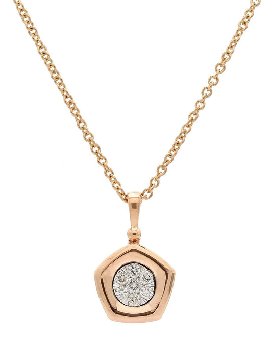 Real Diamond Illussion Cluster Pendant With Chain - Zest Mélange