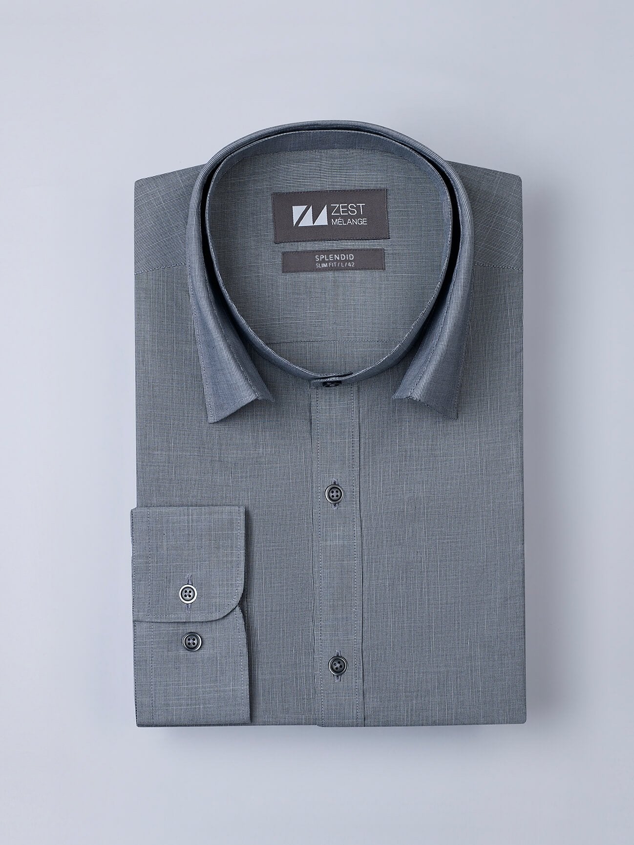 Detachable Collar Shirt - Zest Mélange Detachable Collar Shirt - Zest Mélange