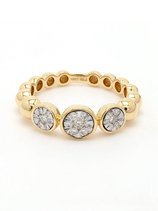 Real Diamond Illussion Cluster Band Ring - Zest Mélange