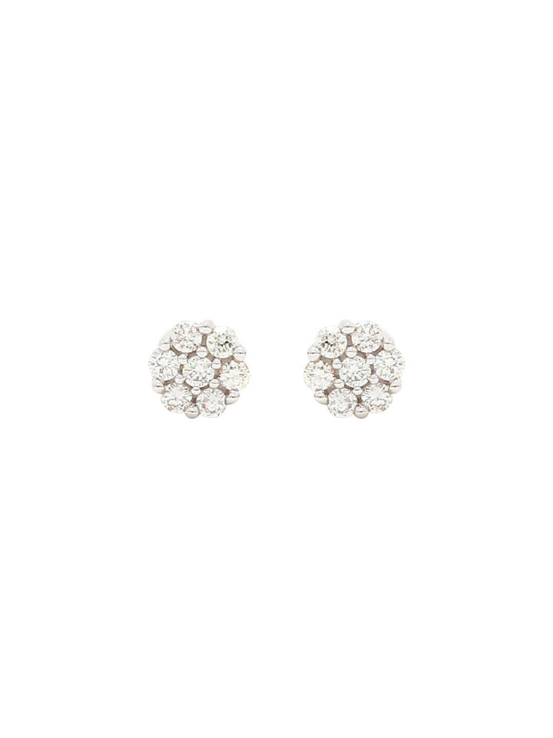 Real Diamond Cluster Stud Earring (Rose Gold) - Zest Mélange  Real Diamond Cluster Stud Earring (Rose Gold) - Zest Mélange