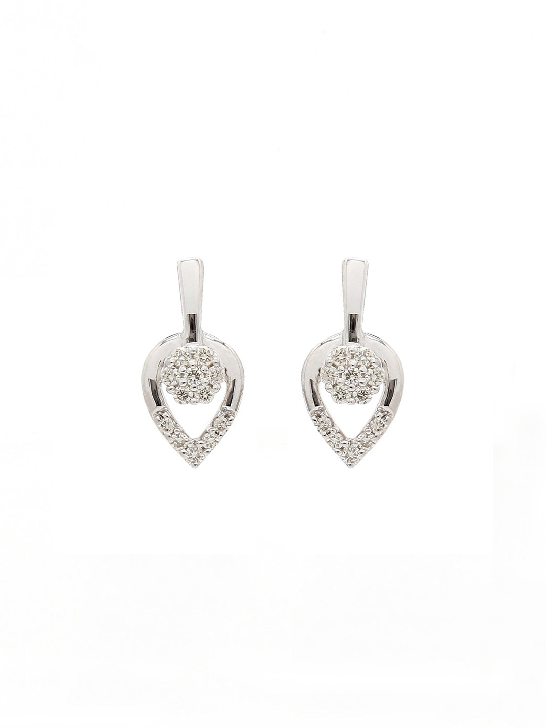 Real Diamond Cluster Stud Earring - Zest Mélange  Real Diamond Cluster Stud Earring - Zest Mélange
