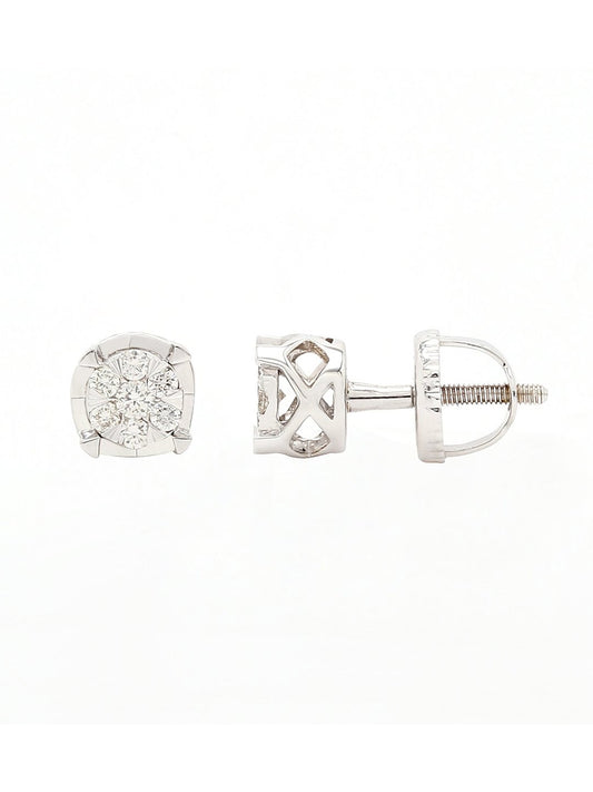 Real Diamond Illussion Cluster Stud Earring - Zest Mélange