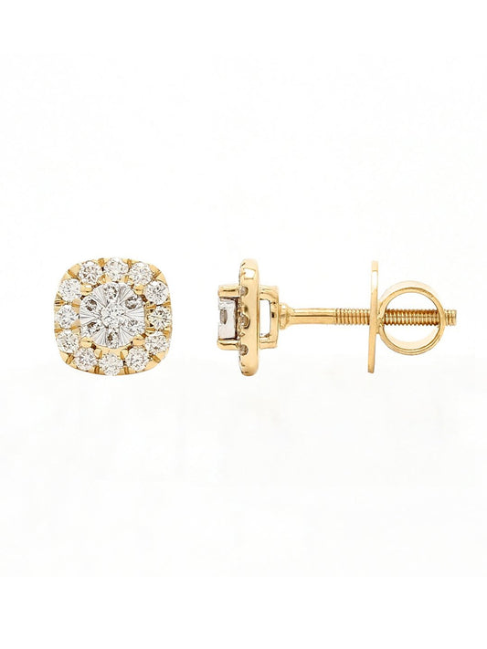 Real Diamond Illussion Cluster Stud Earring - Zest Mélange