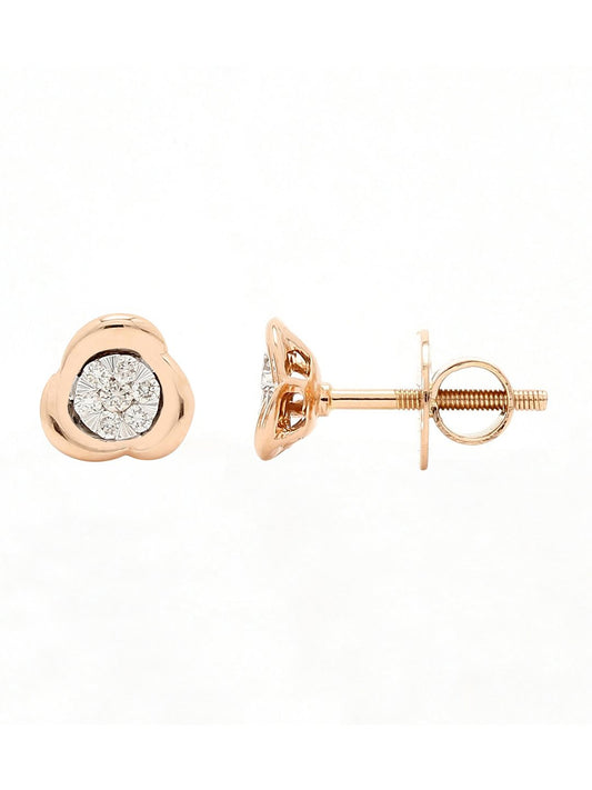 Real Diamond Illussion Cluster Stud Earring - Zest Mélange