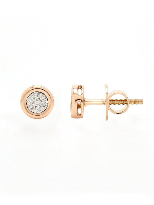 Real Diamond Illussion Cluster Stud Earring - Zest Mélange