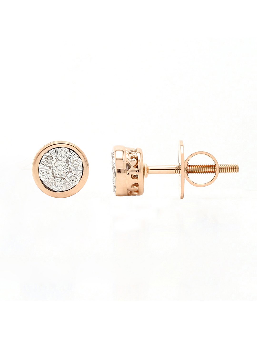 Real Diamond Illussion Cluster Stud Earring - Zest Mélange  Real Diamond Illussion Cluster Stud Earring - Zest Mélange