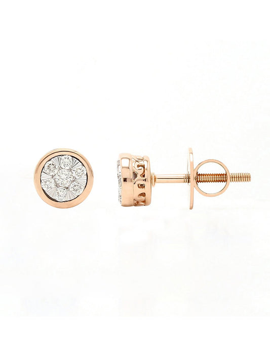 Real Diamond Illussion Cluster Stud Earring - Zest Mélange