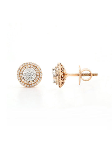 Real Diamond Illussion Cluster Stud Earring - Zest Mélange  Real Diamond Illussion Cluster Stud Earring - Zest Mélange