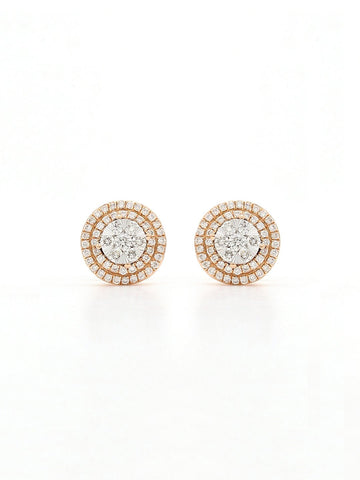 Real Diamond Illussion Cluster Stud Earring - Zest Mélange  Real Diamond Illussion Cluster Stud Earring - Zest Mélange