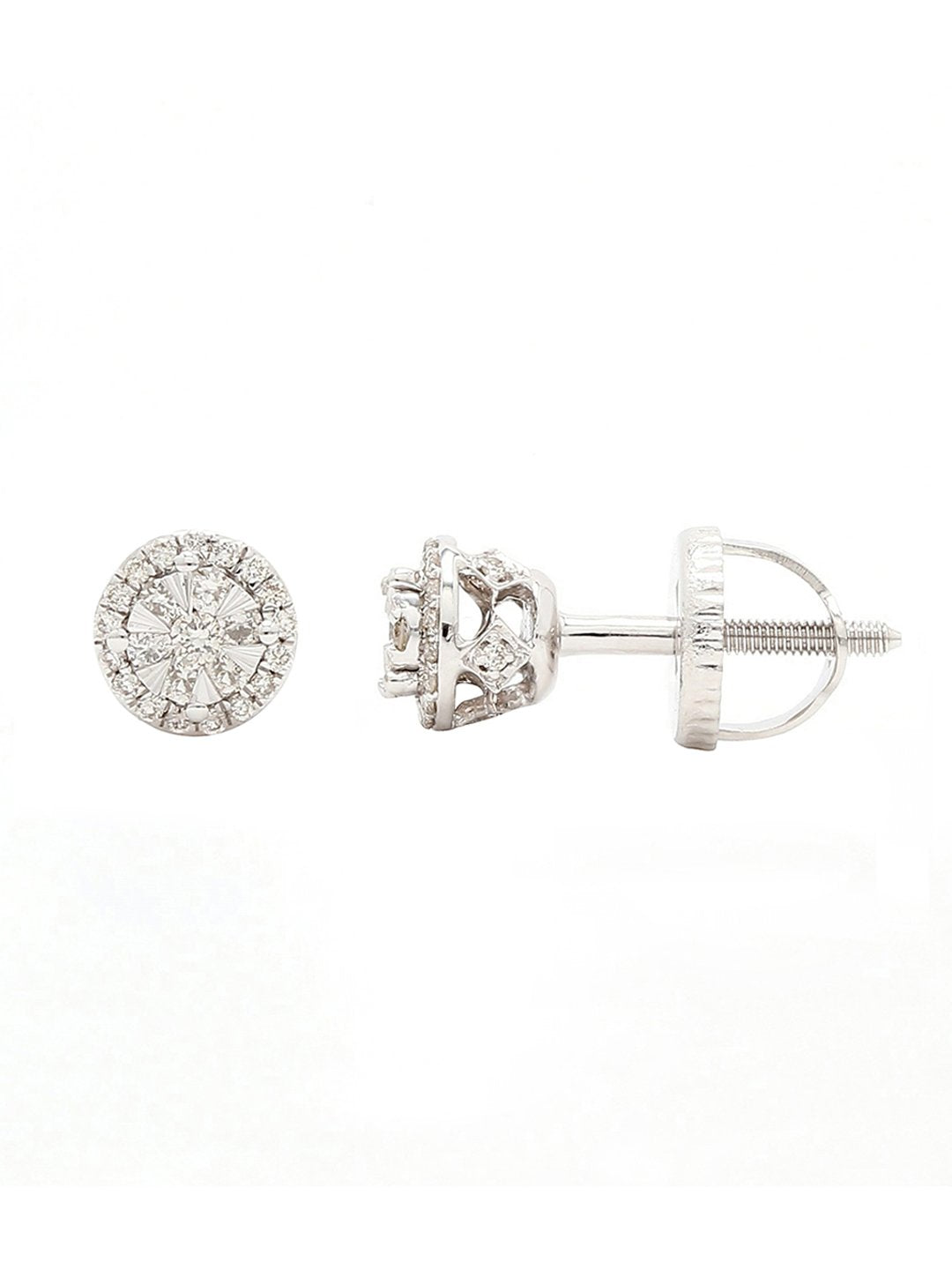Real Diamond Illussion Cluster Stud Earring - Zest Mélange  Real Diamond Illussion Cluster Stud Earring - Zest Mélange